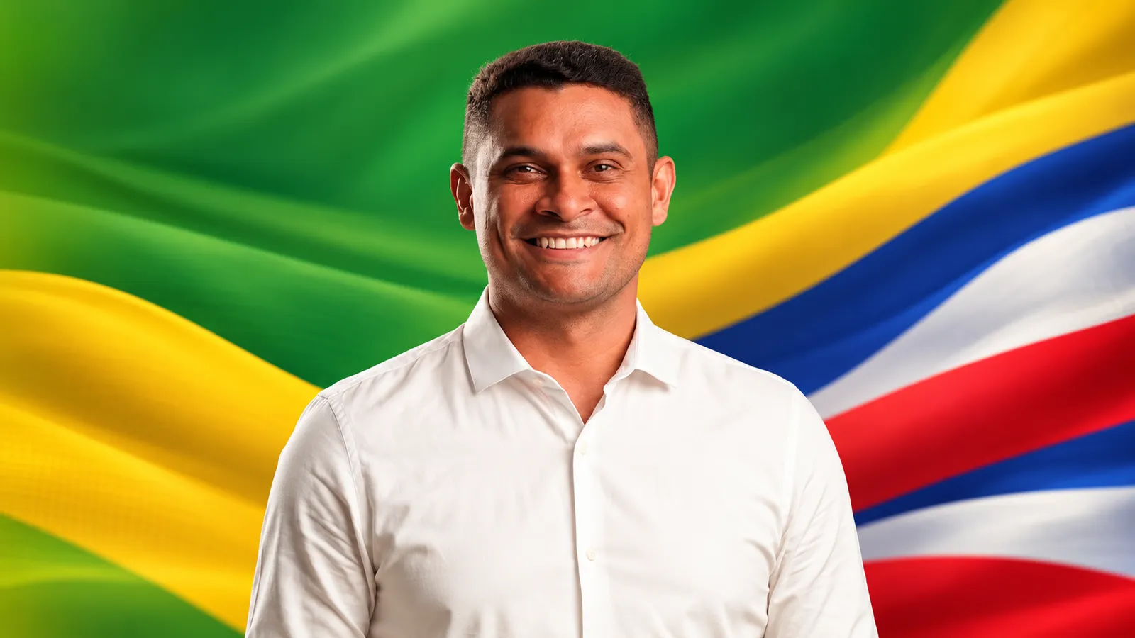 Francisco Mello em retrato editorial produzido a partir de foto de divulgação de 2026.